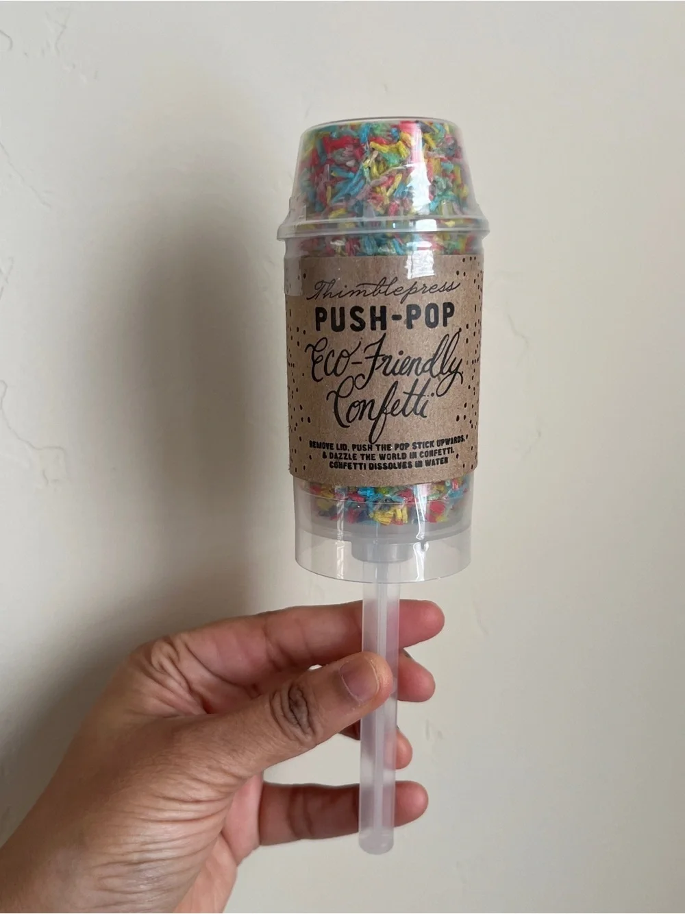 Push-pop confetti celebration birthday wedding graduation eco friendly baby